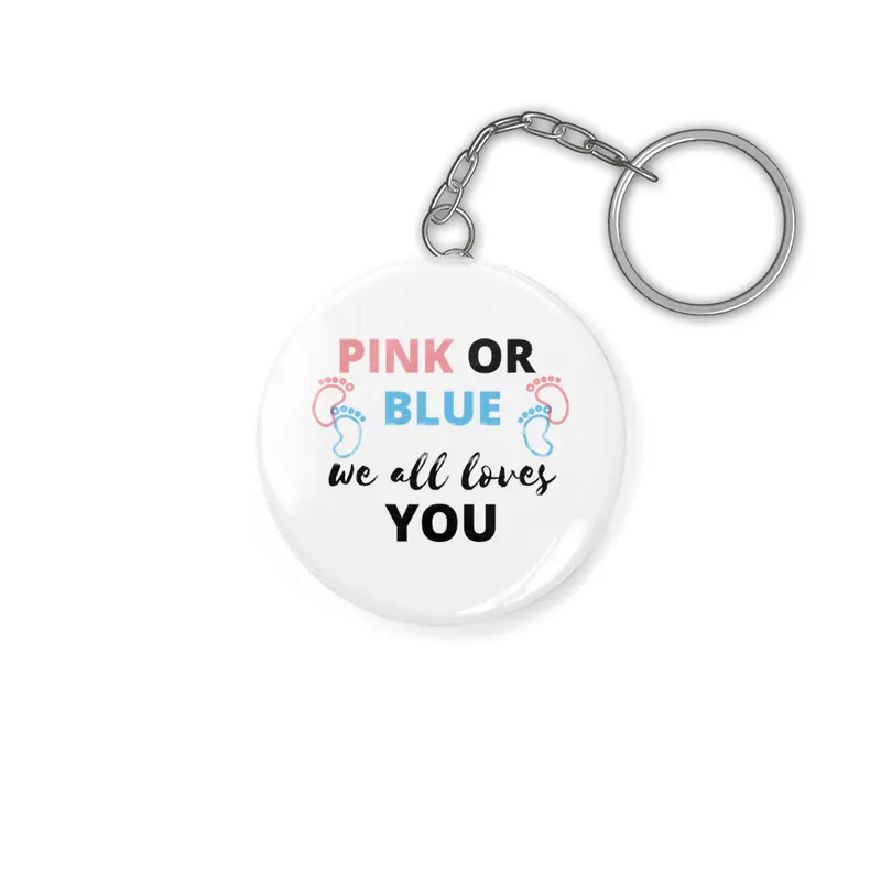 Baby Gender Reveal Ideas Pink Or Blue We All Love Anahtarlık