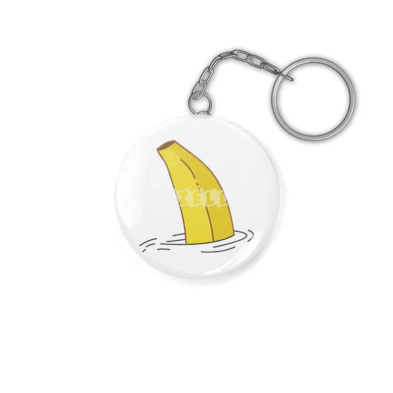 Banana Shark Fin Funny Banana Shark Fish Anahtarlık