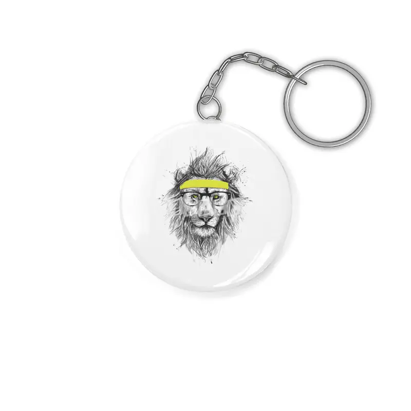 Hipster Lion Anahtarlık