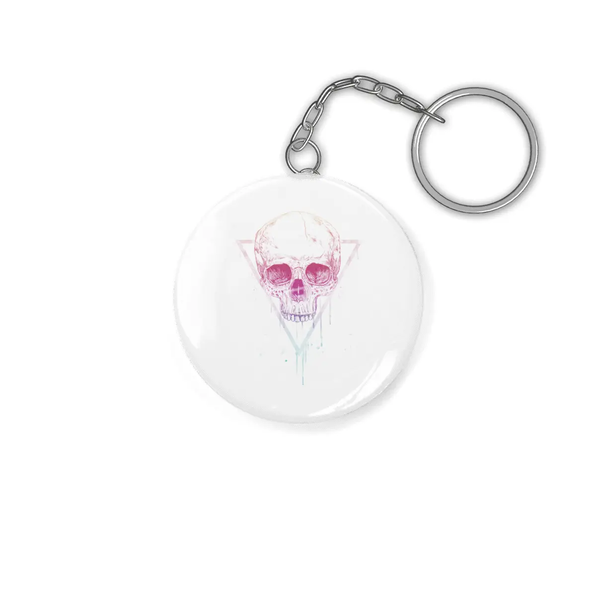 Skull in a triangle Anahtarlık