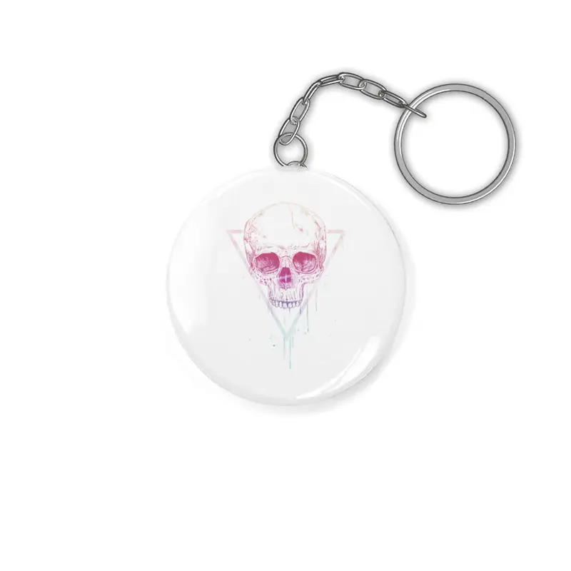 Skull in a triangle Anahtarlık