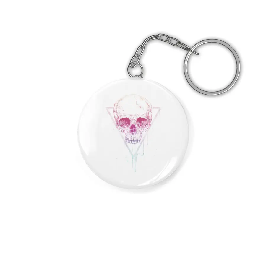 Skull in a triangle Anahtarlık