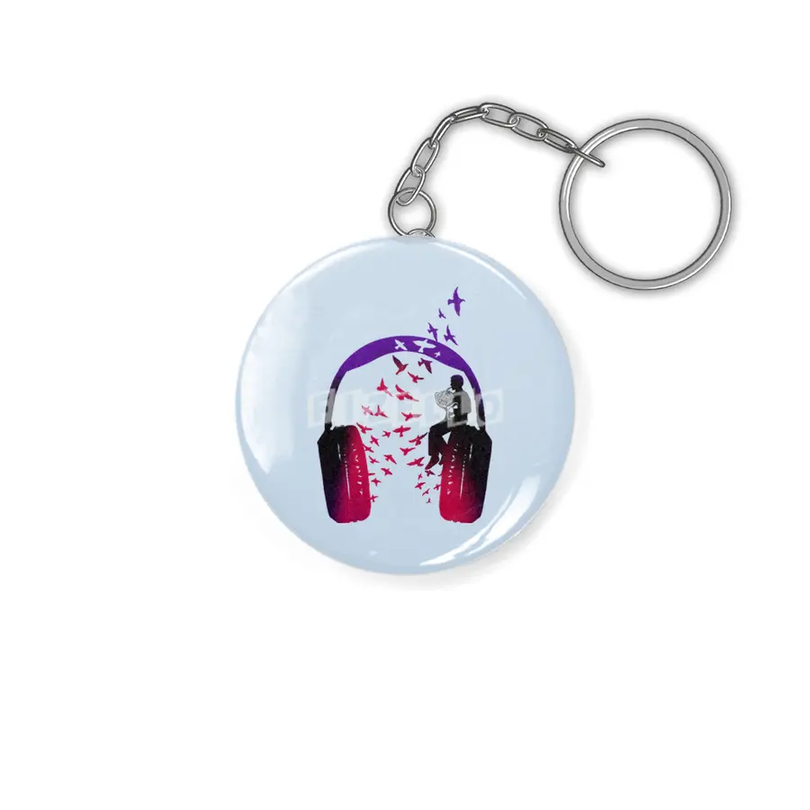 Headphone Music French Horn Anahtarlık