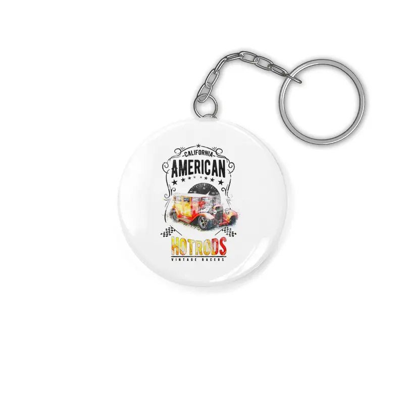 American Hot Rod Hotrod Racing Car Gift Anahtarlık