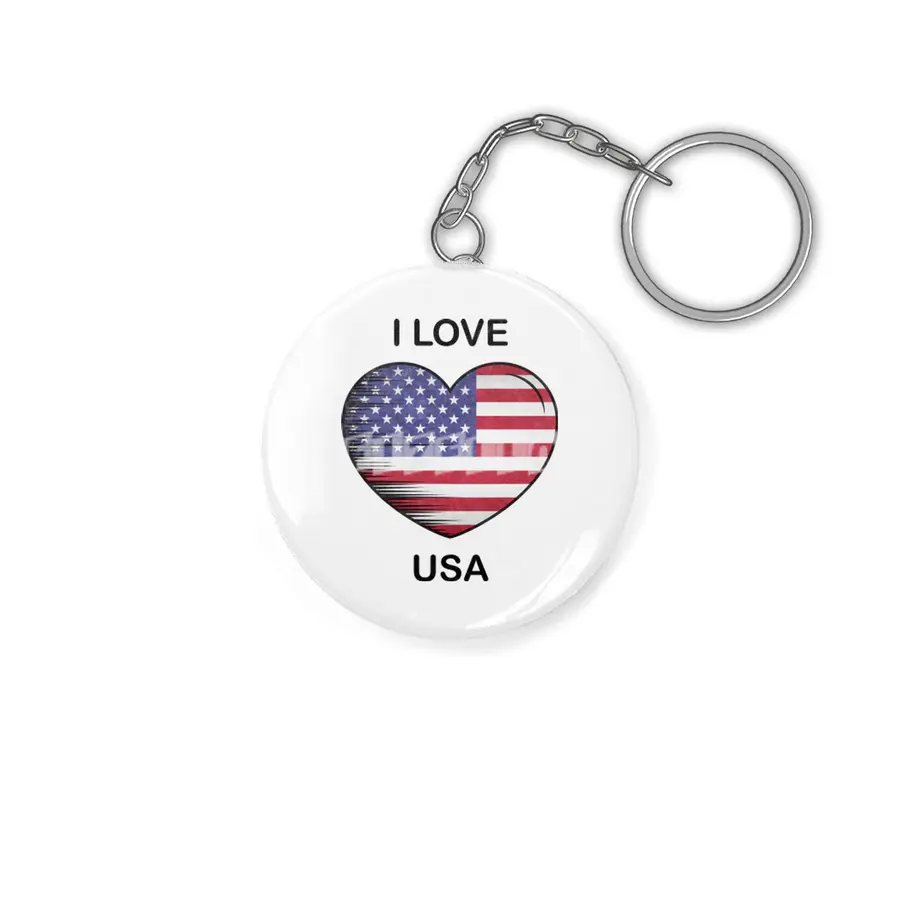 I Love America USA, My Home, My Country Anahtarlık