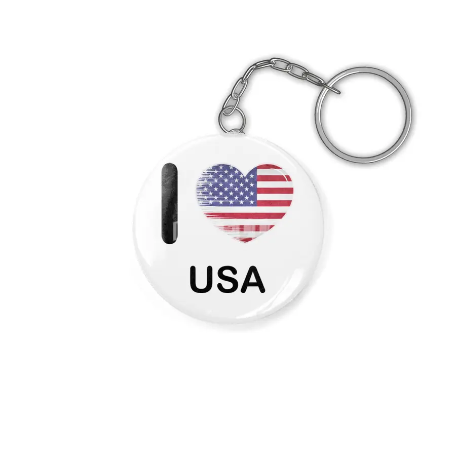 I Love America USA, My Home, My Country Anahtarlık