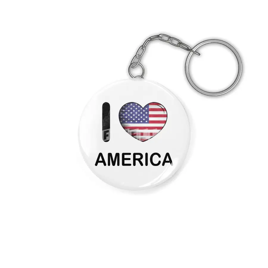 I Love America USA, My Home, My Country Anahtarlık