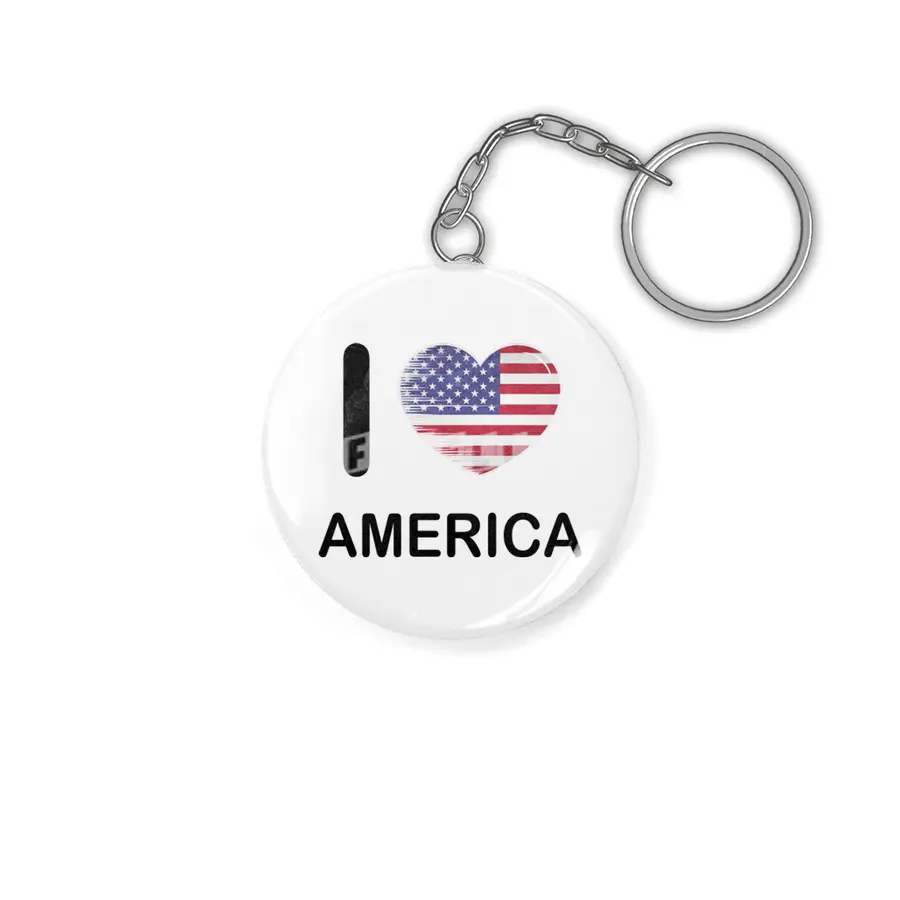 I Love America USA, My Home, My Country Anahtarlık
