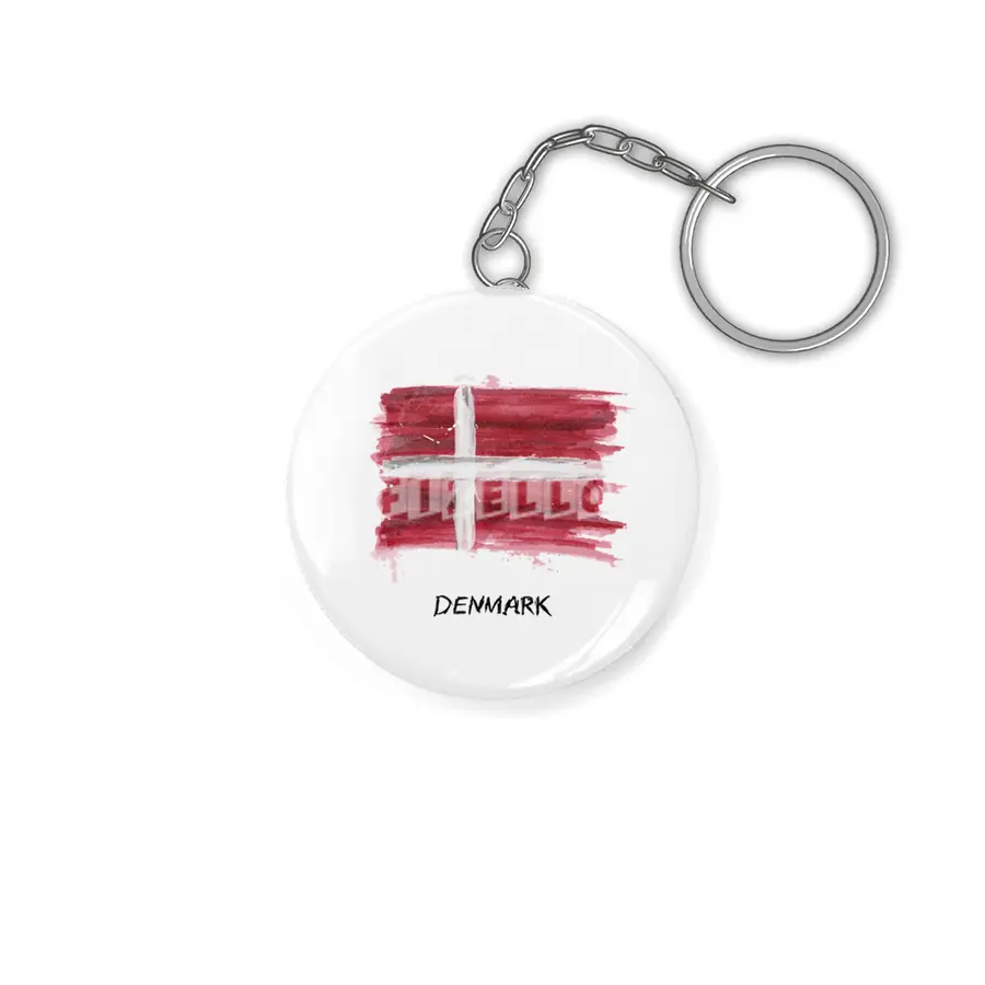 I Love Denmark, My Home, My Country Anahtarlık