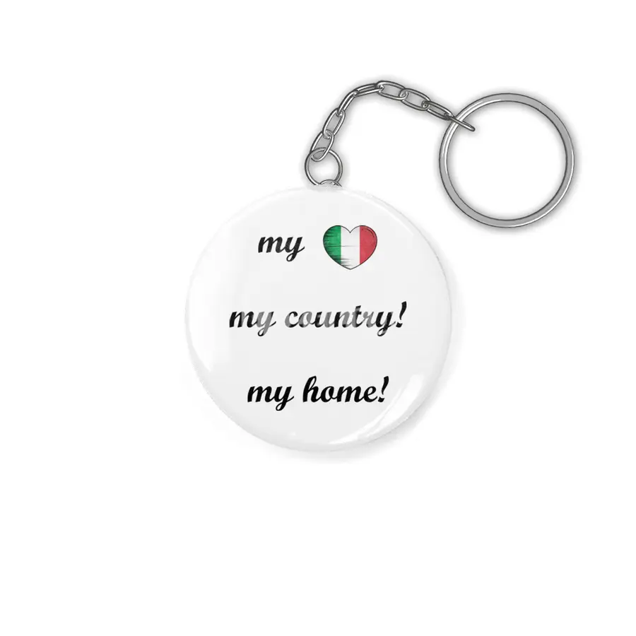 I Love Italy, My Home, My Country Anahtarlık