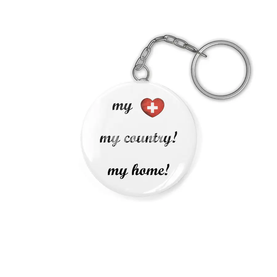 I Love Switzerland, My Home, My Country Anahtarlık