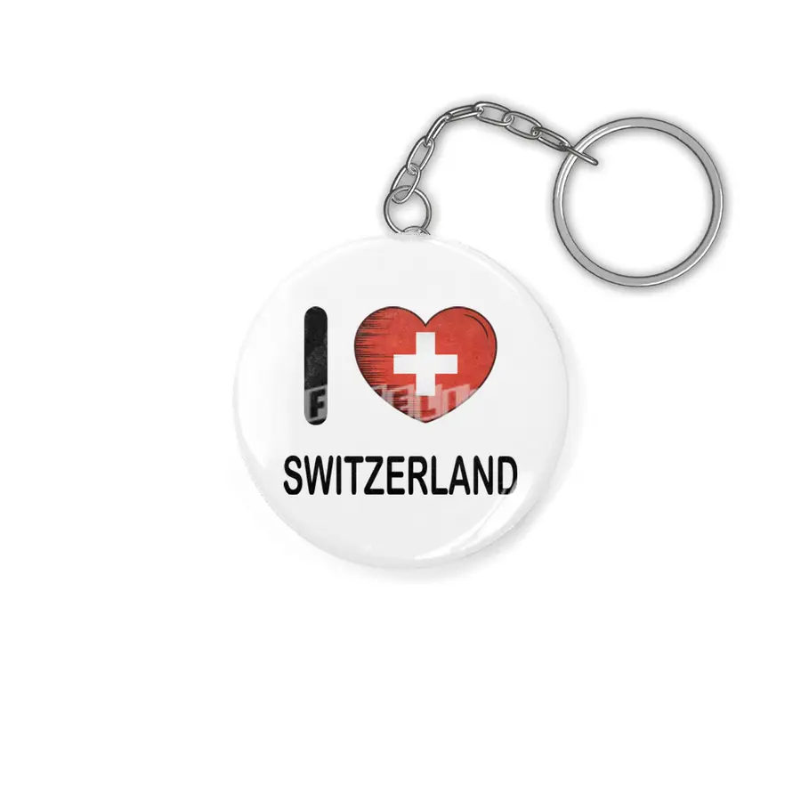 I Love Switzerland, My Home, My Country Anahtarlık