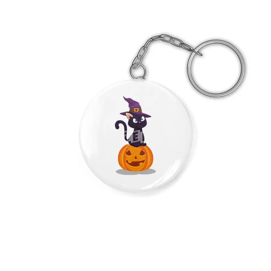Horror Party Cat Costume Outfit For Halloween Anahtarlık