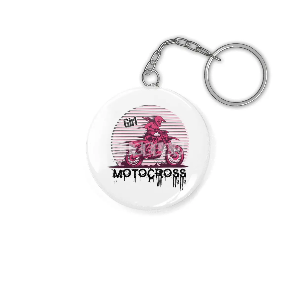 Motocross Enduro Motorcycle Girl Women Gift Anahtarlık
