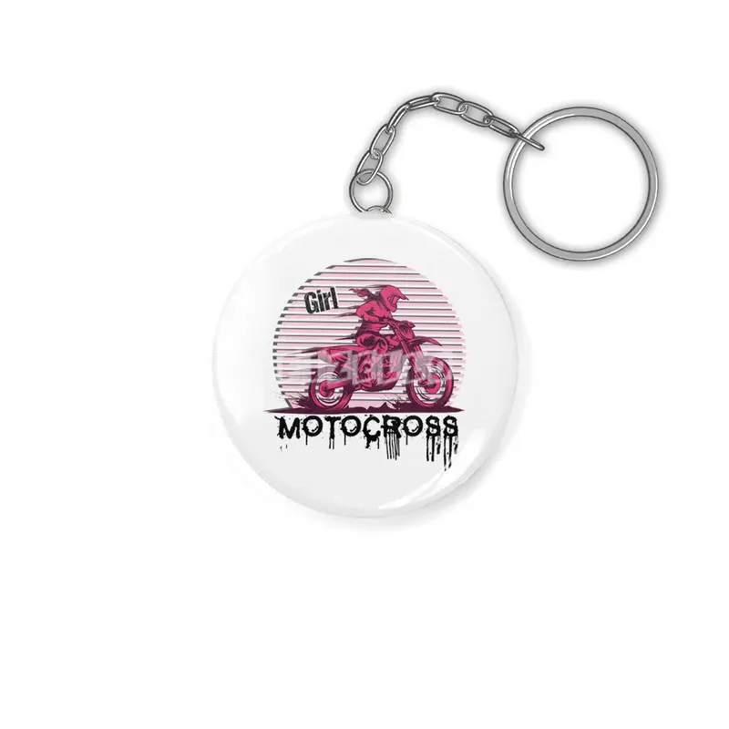 Motocross Enduro Motorcycle Girl Women Gift Anahtarlık