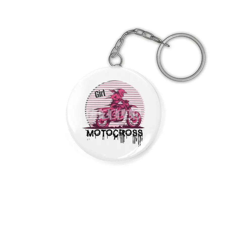 Motocross Enduro Motorcycle Girl Women Gift Anahtarlık