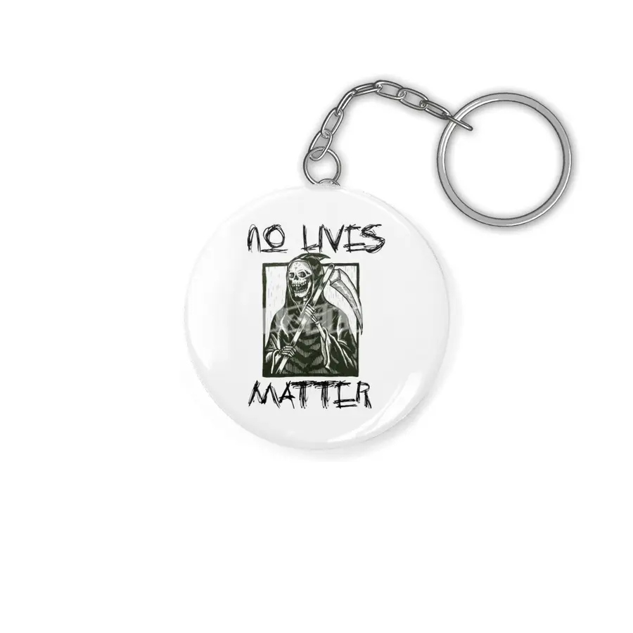 No Lives Matter Metal Rock Grim Reaper Design Anahtarlık
