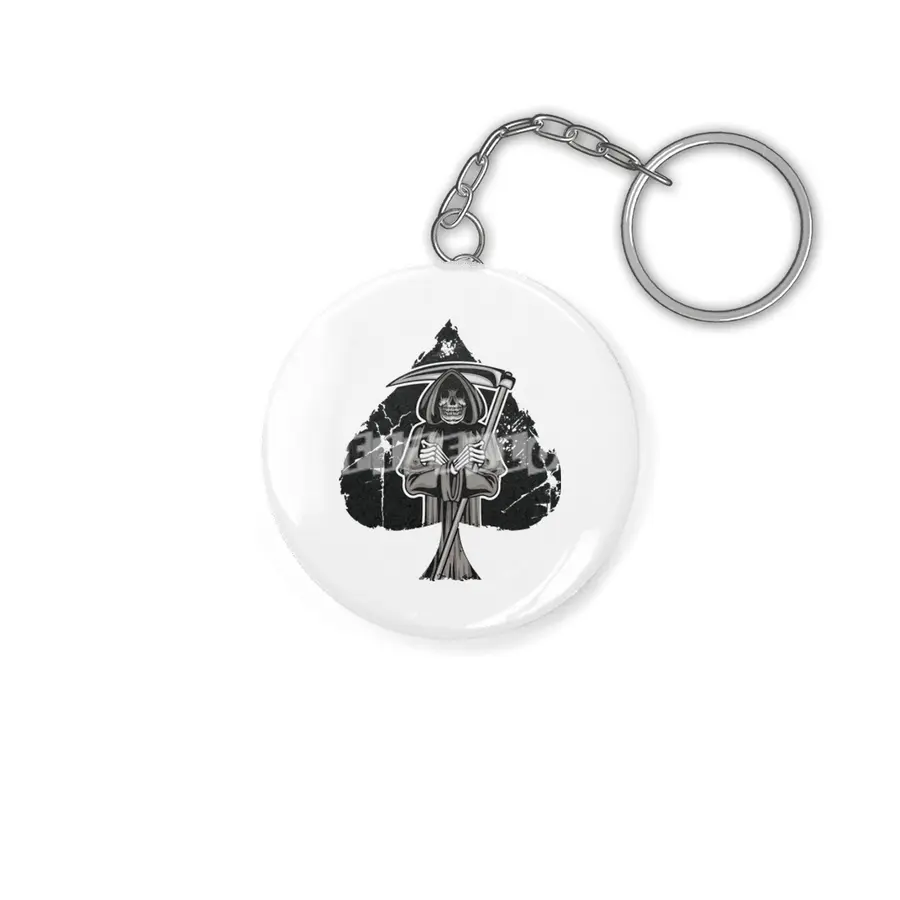 Poker Ace Of Spades Skull Las Vegas Gift Anahtarlık