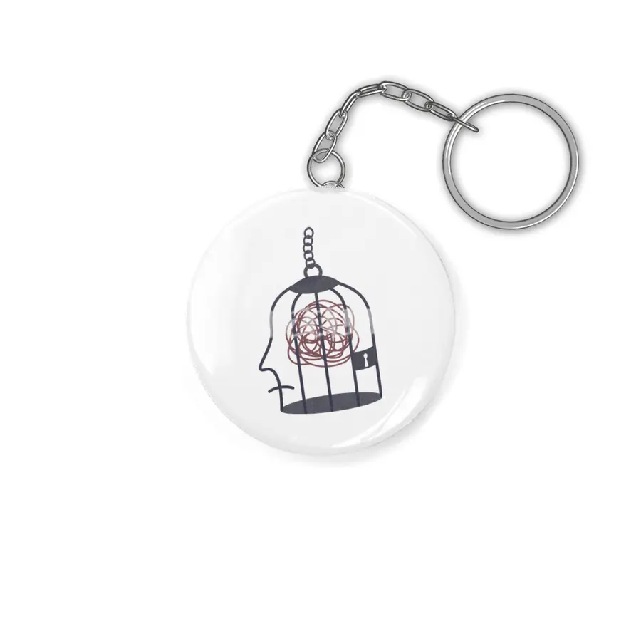Psychology, Crazy Art, Mental Attitudes Quote gift Anahtarlık