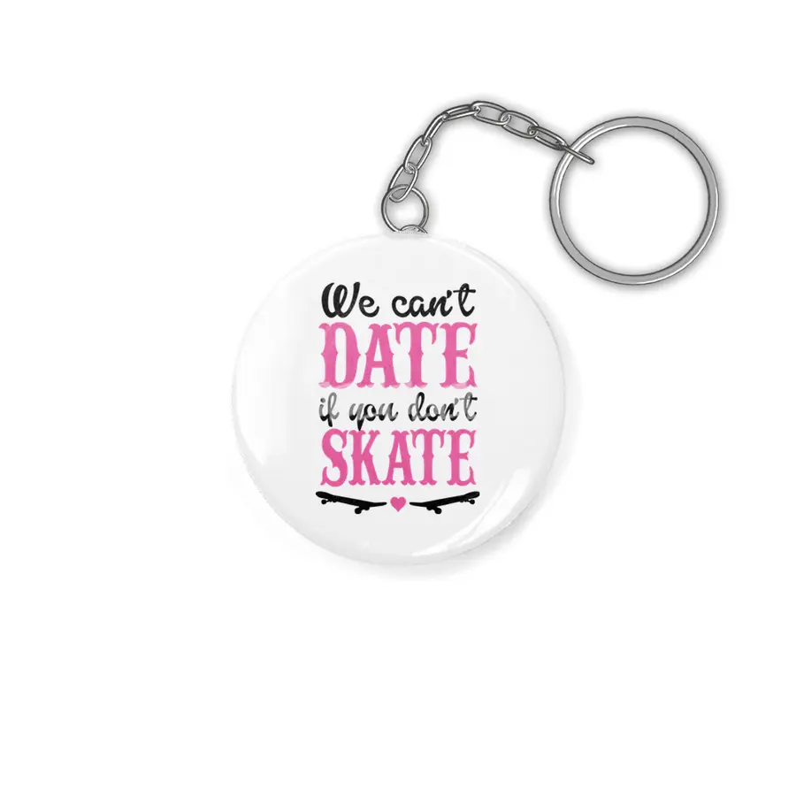 Skateboard Skater Girl Shirt Sk8er Skateboarder Anahtarlık