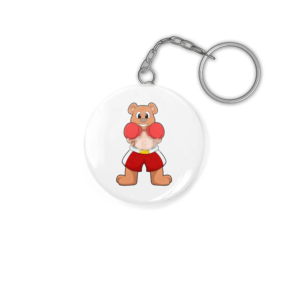 Bear as Boxer with Boxing gloves Anahtarlık