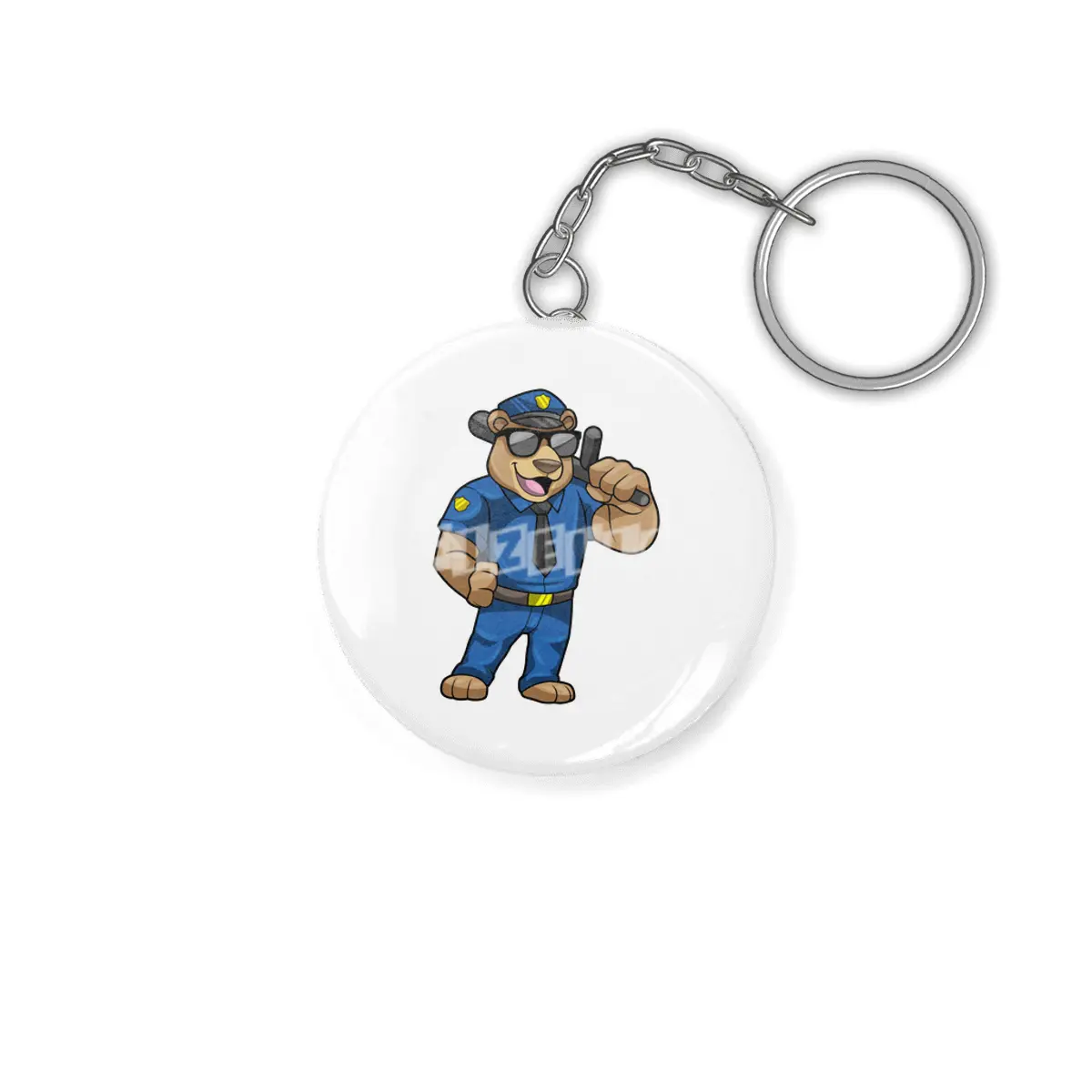 Bear as Police officer with Police uniform & Baton Anahtarlık