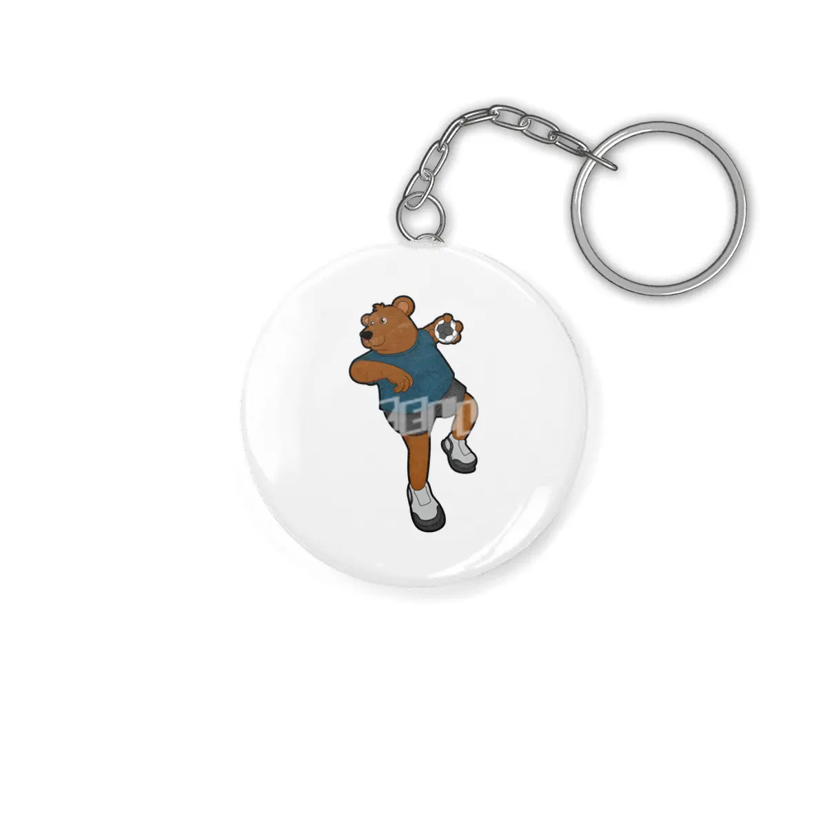 Bear at Handball player with Handball Anahtarlık