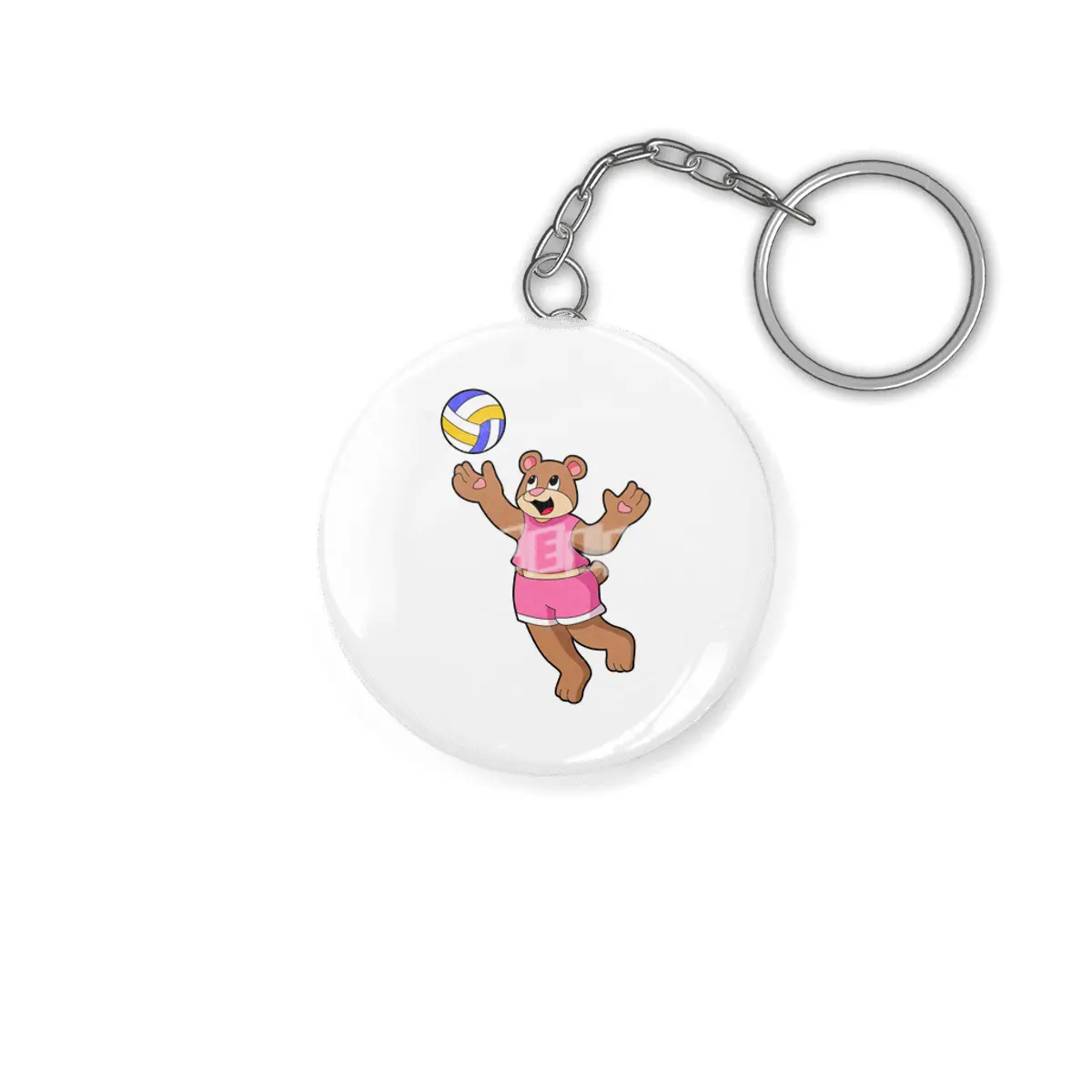Bear at Volleyball Sports Anahtarlık