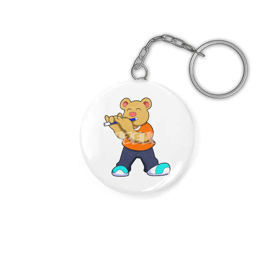 Bear Music Flute Anahtarlık
