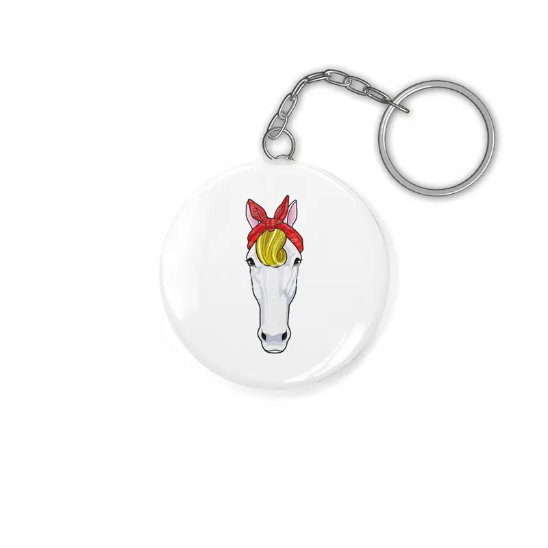 Horse with Ribbon Anahtarlık