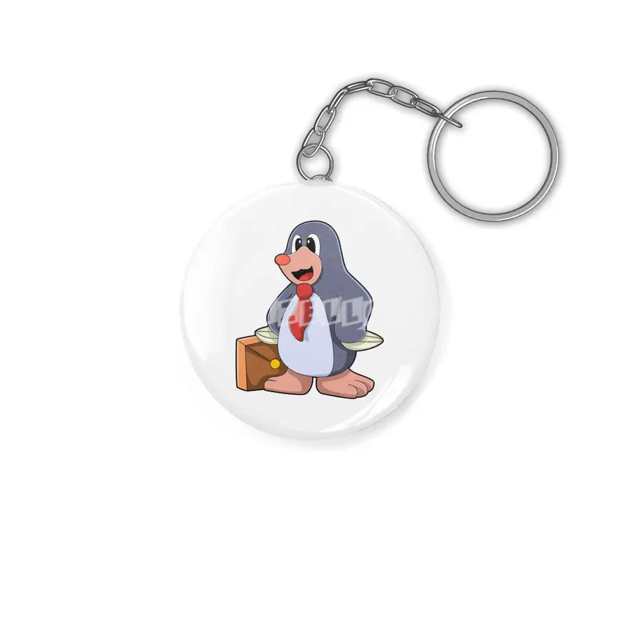 Mole as Entrepreneur with Bag Anahtarlık