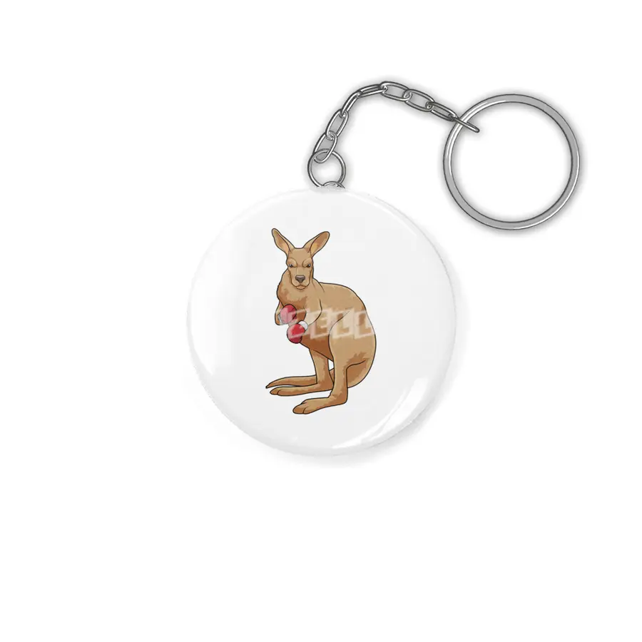 Kangaroo as Boxer with Boxing gloves Anahtarlık