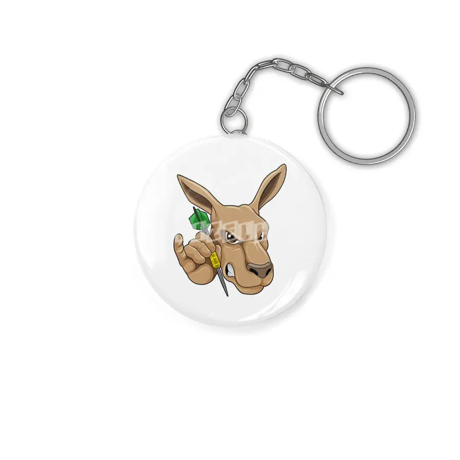 Kangaroo as Dart player with Dart Anahtarlık