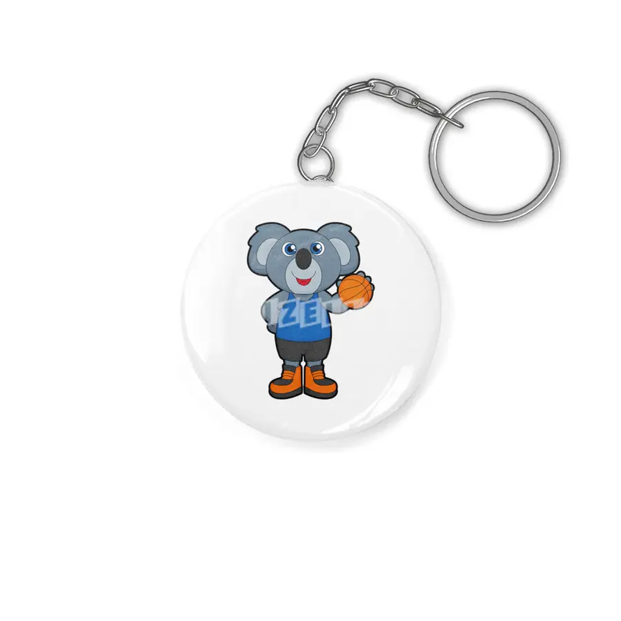 Koala as Basketball player with Basketball Anahtarlık