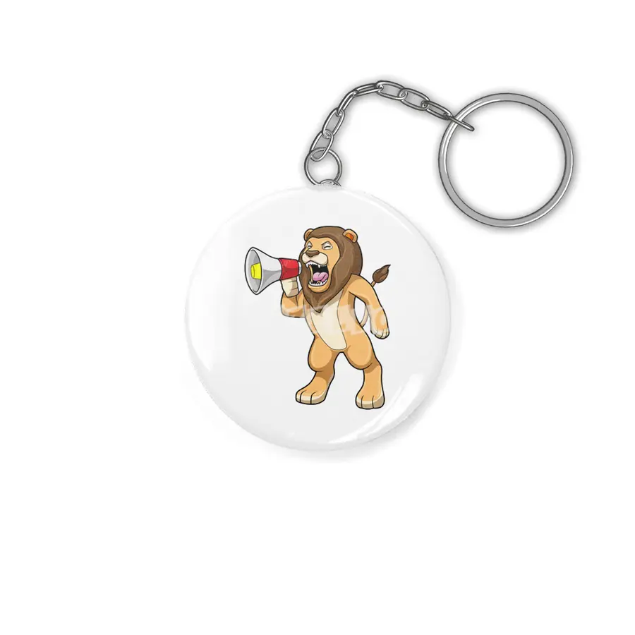 Lion with Microphone Anahtarlık