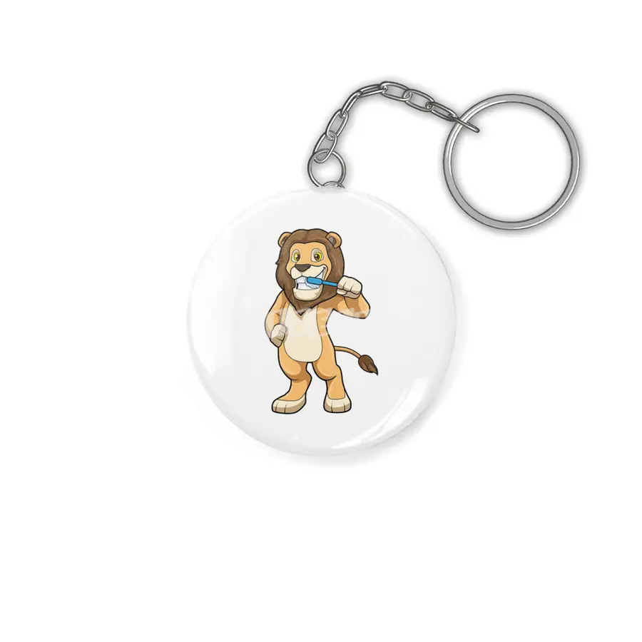 Lion with Toothbrush Anahtarlık
