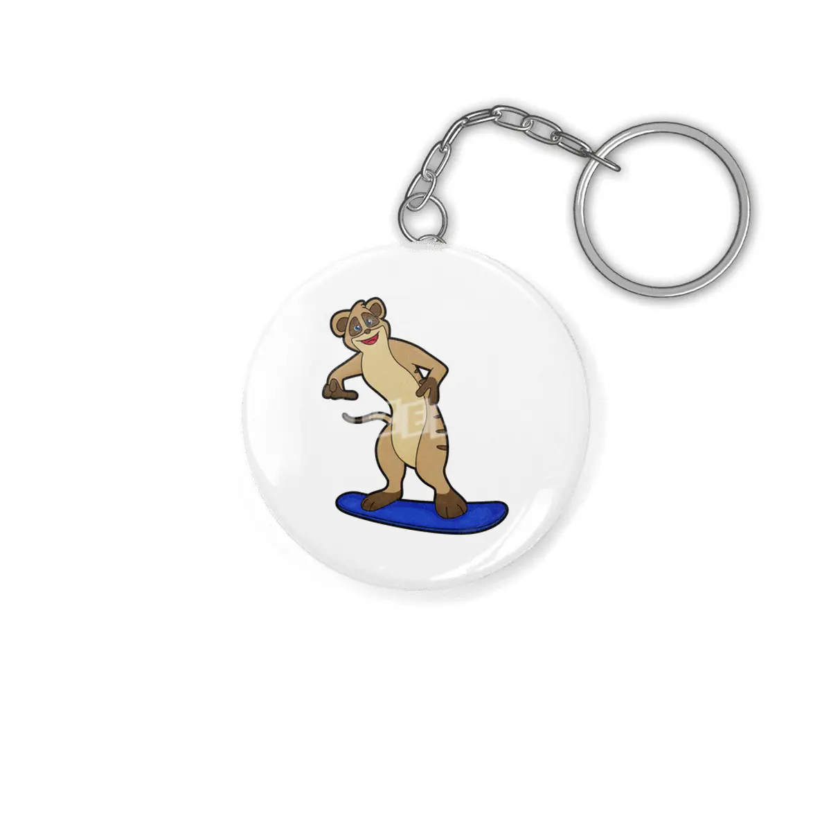 Meerkat as Snowboarder with Snowboard Anahtarlık