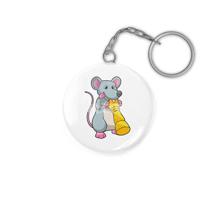 Mouse at Chess with Chess piece Pawn Anahtarlık