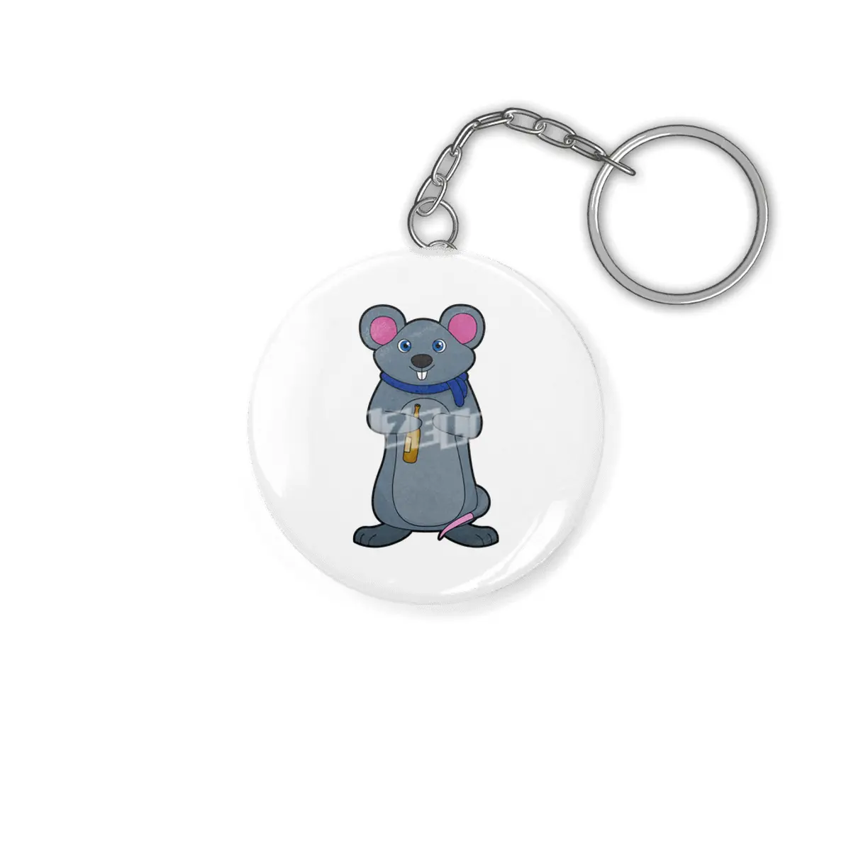 Mouse with Beer bottle Anahtarlık