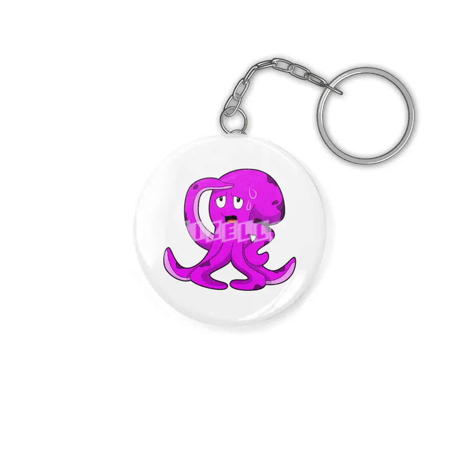 Octopus as Athlete at Sweating Anahtarlık