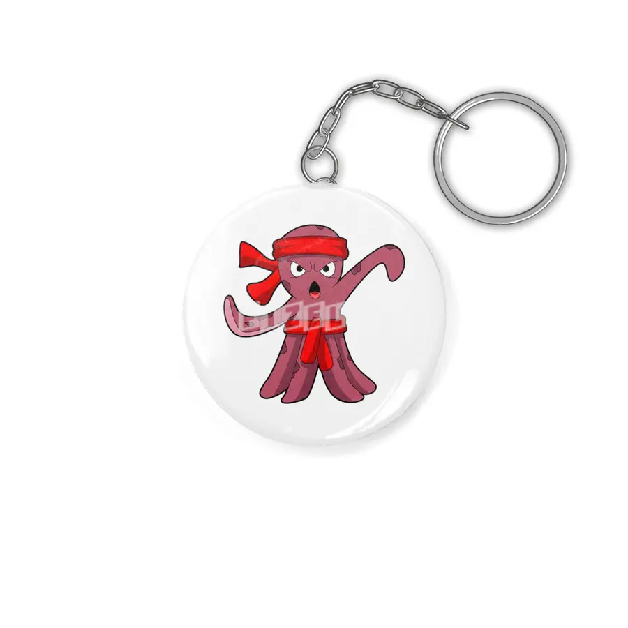 Octopus at Martial arts Karate Anahtarlık
