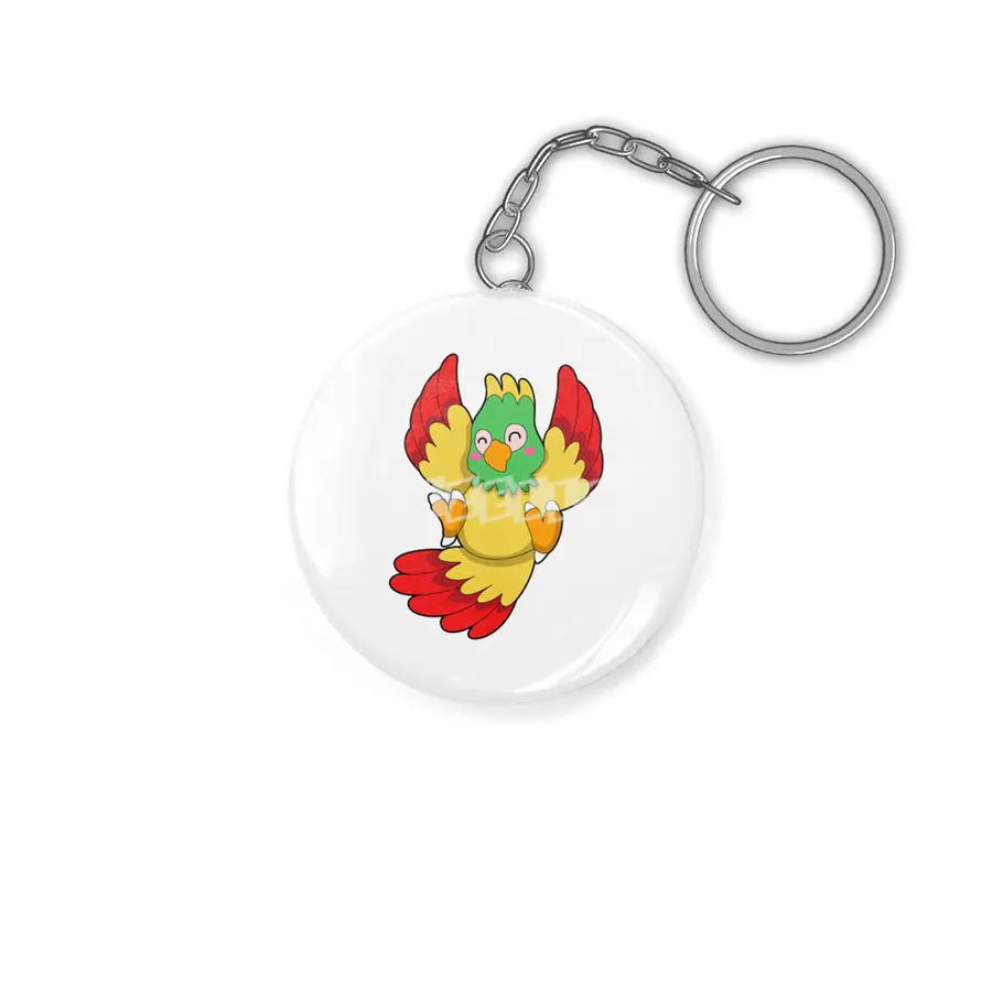 Parrot with green Head Anahtarlık