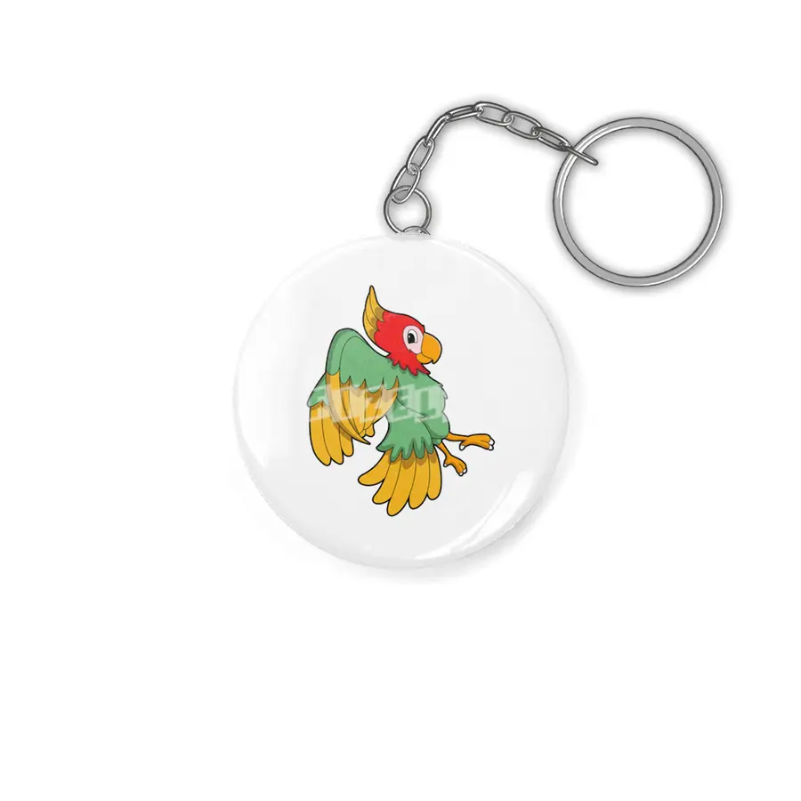 Parrot with red Head Anahtarlık