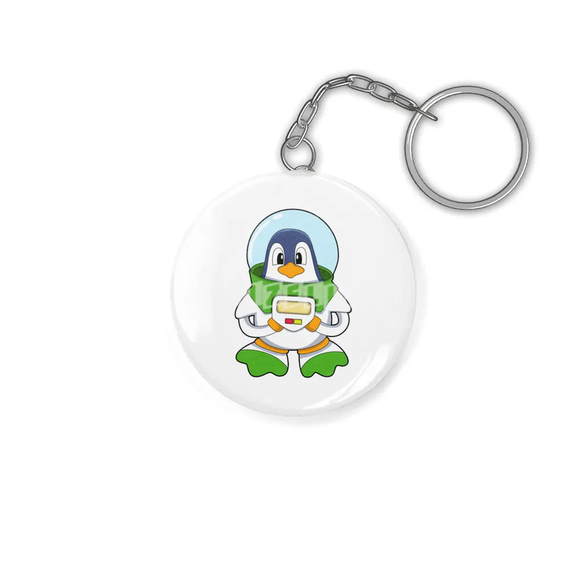 Penguin as Astronaut with Costume Anahtarlık