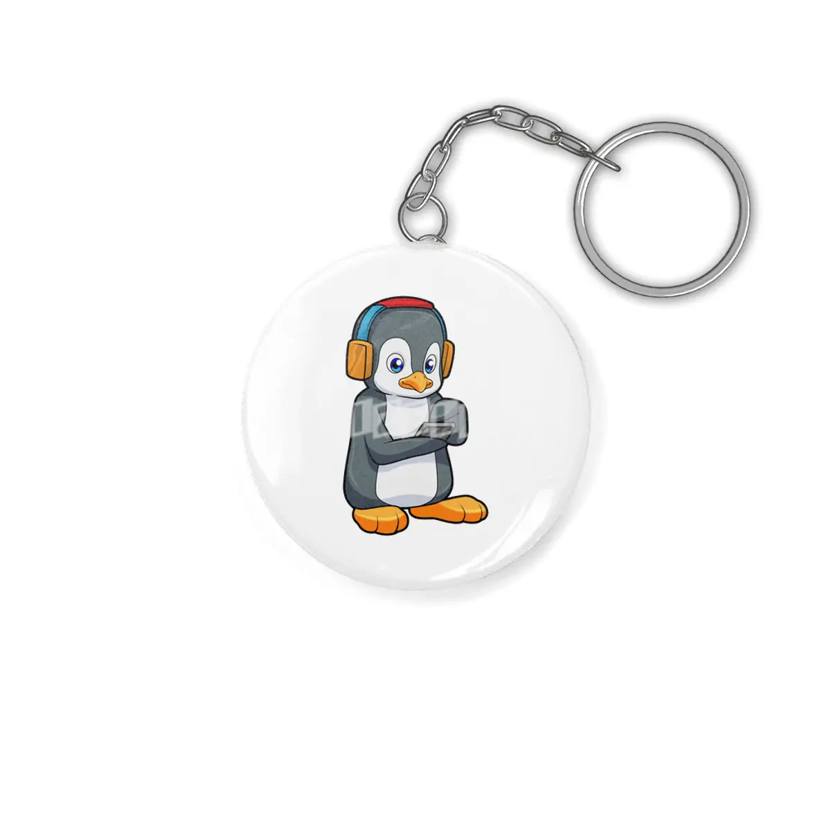 Penguin Music Headphone Anahtarlık