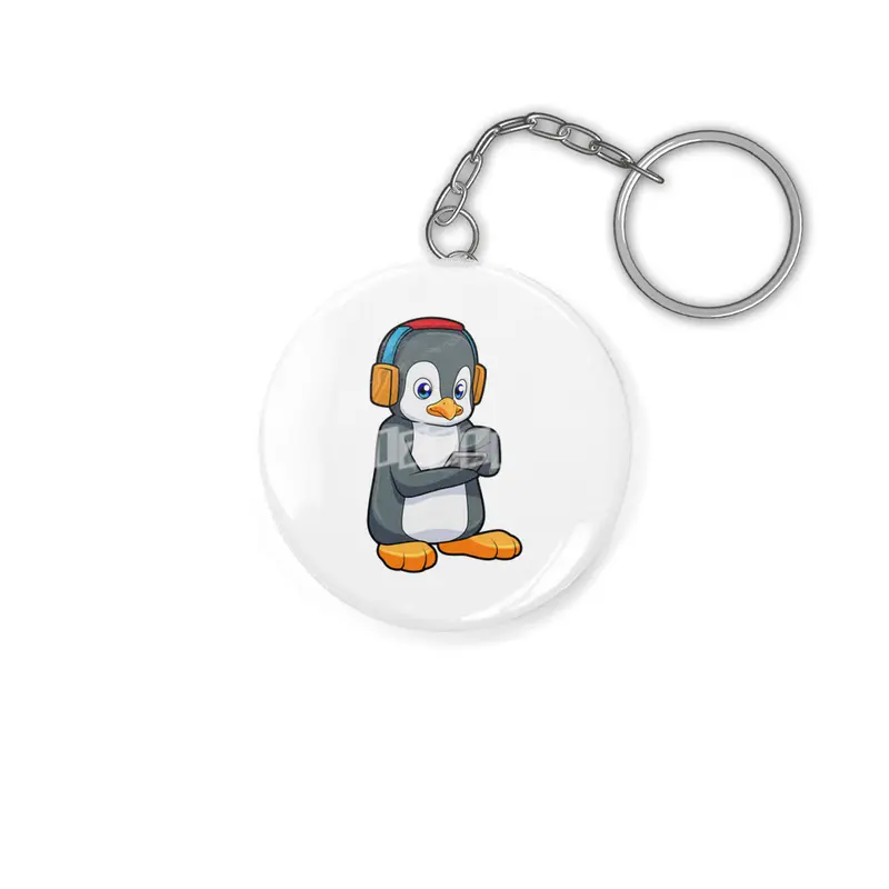 Penguin Music Headphone Anahtarlık