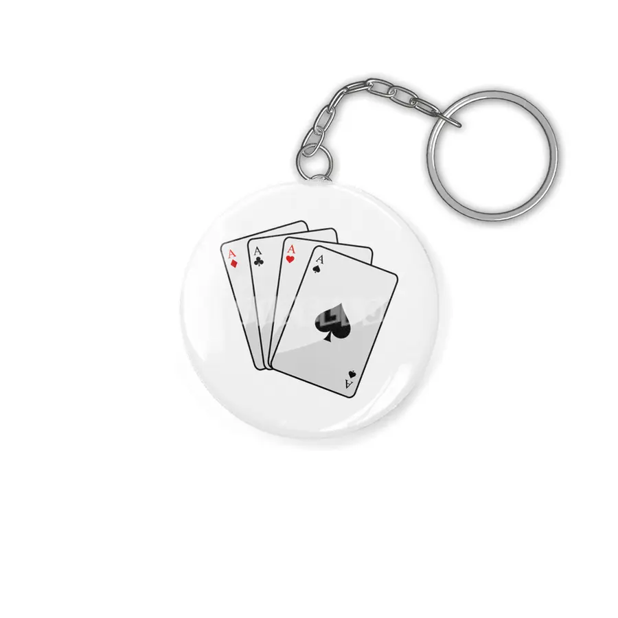Quadruplets Aces Poker cards at Poker Anahtarlık