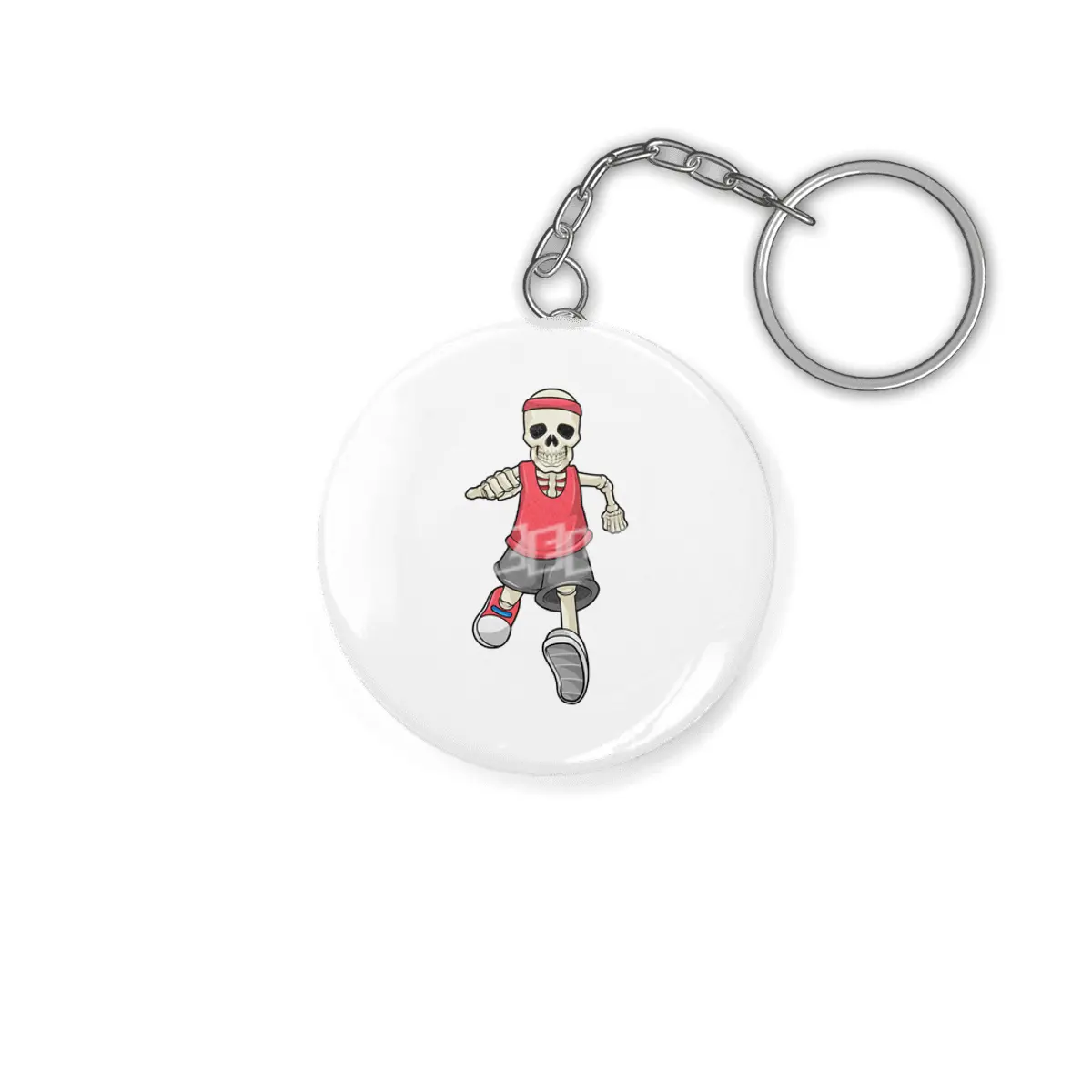 Skeleton at Running with Headband Anahtarlık