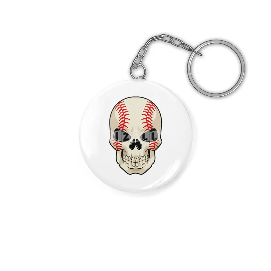 Skull Baseball Sports Anahtarlık