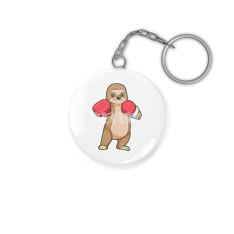 Sloth as Boxer with Boxing gloves Anahtarlık